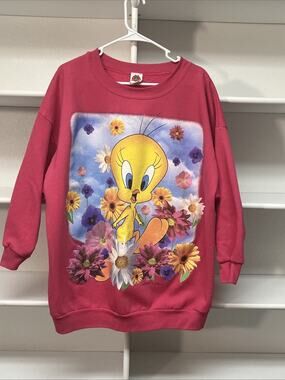 Vtg 1997 Looney Toons Spring Flower Sweatshirt Women’s XL 18/20W Brazo’s Sports